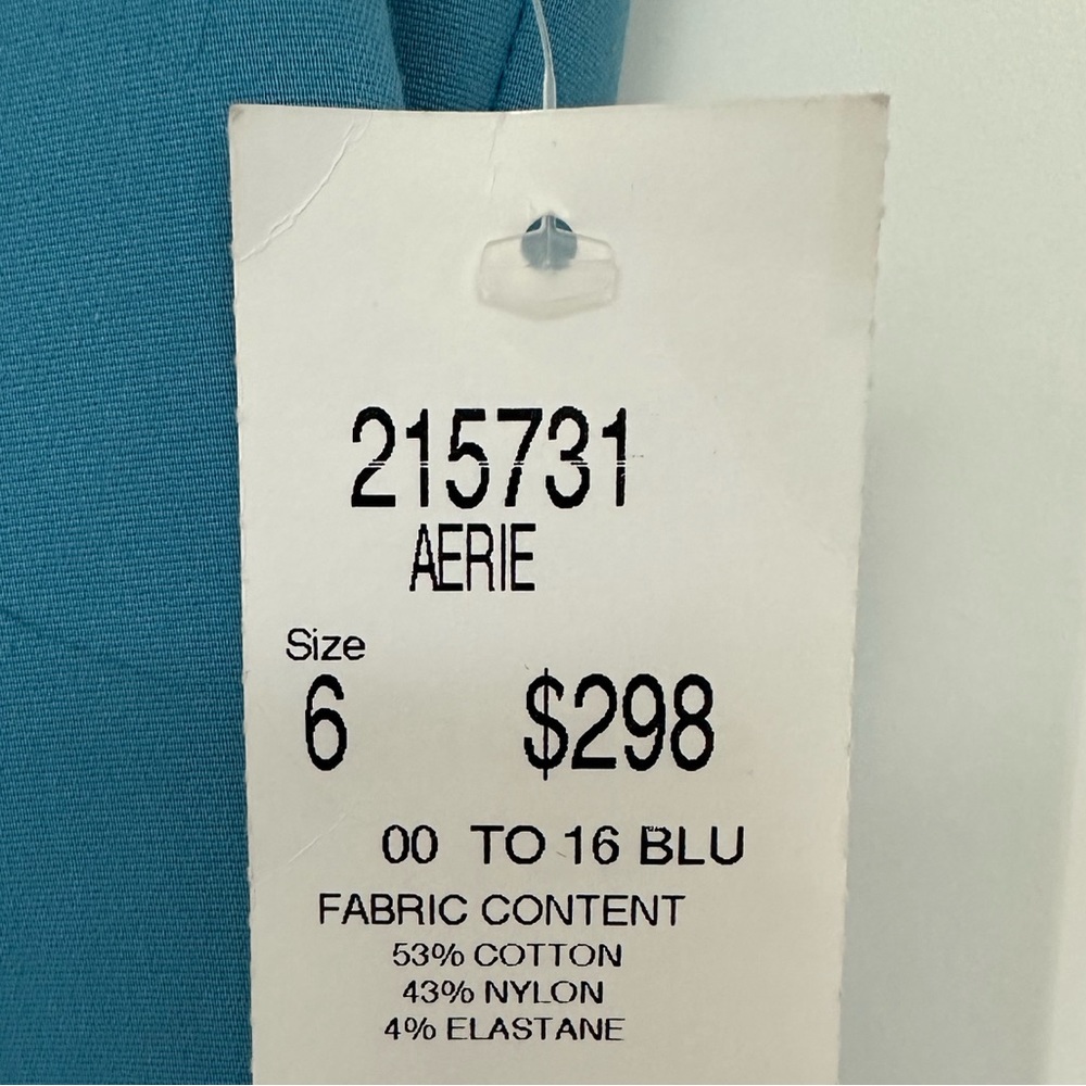 Etcetera Sleeveless Aerie Blue Sheath Dress NWT Size 6 Zip Neckline and Pockets - Picture 4 of 4